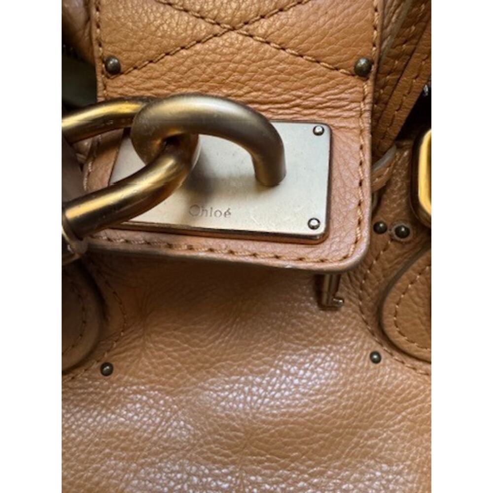 Chloé Paddington Leather Satchel Bag Tan/Brown - Picture 4 of 16